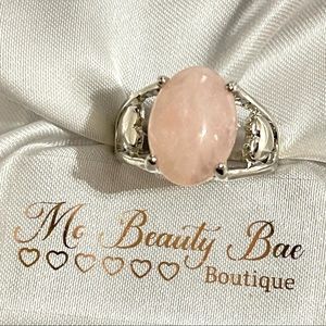 Rose Quartz Heart Ring